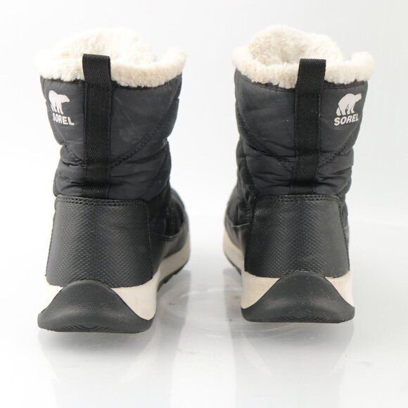 Sorel Women's Whitney II Boot Size 6 Waterproof Short Lace Up Black Nylon Winter - Picture 7 of 12